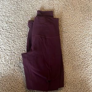 Maroon full length Lululemon leggings